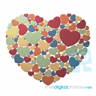 Multicolored Heart Stock Image