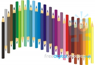 Multicolored pencil Stock Image