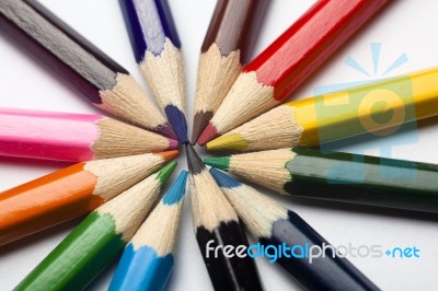 Multicolored Pencil Stock Photo