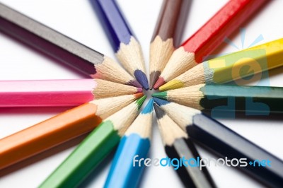 Multicolored Pencil Stock Photo