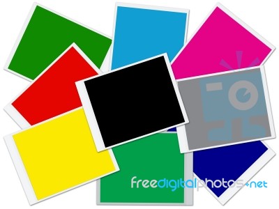 Multicolored Photo Frames Stock Image