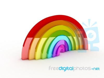 Multicolored Rainbow Stock Image