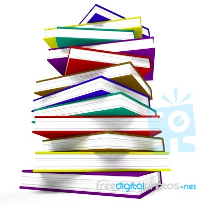 Multicolored Stacked Books Stock Image