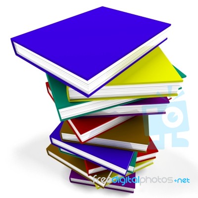 Multicolored Stacked Books Stock Image