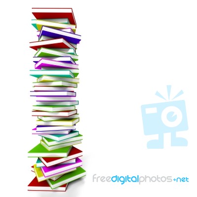 Multicolored Stacked Books Stock Image