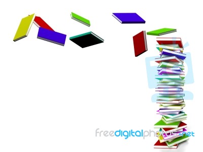 Multicolored Stacked Books Stock Image