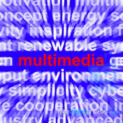 Multimedia Word Stock Image