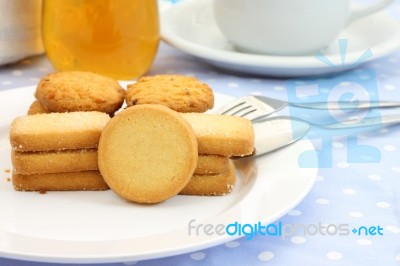 Multiple Style Crackers Snack Plate On Table Stock Photo