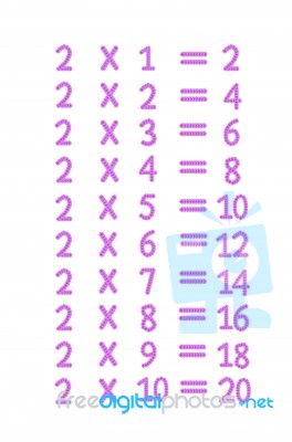 Multiplication table Stock Photo