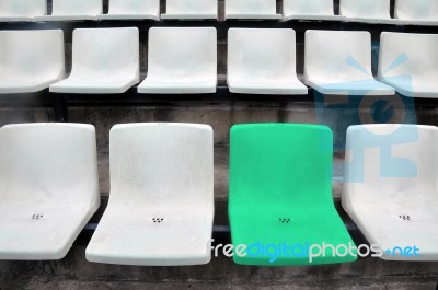 Multitude Of White Chair Stock Photo