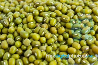 Mung Beans Background Stock Photo