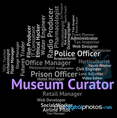 Museum Curator Meaning Occupation Recruitment And Career Stock Image