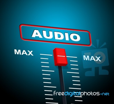 Music Audio Represents Sound Track And Technology Stock Image