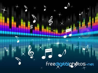 Music Background Means Harmony Dj Or Instruments
 Stock Image