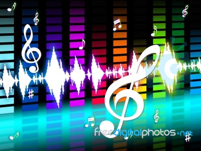 Music Background Means Instrument Tune Or Sounds Stock Image