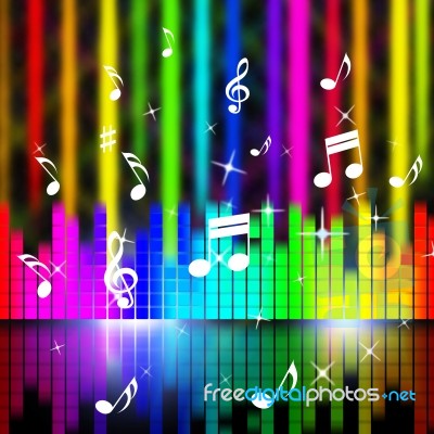 Music Background Means Playing Songs And Sounds
 Stock Image