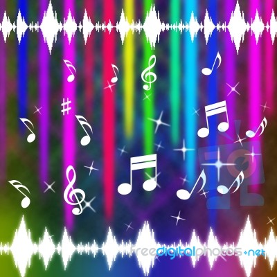 Music Background Means Pop Rock And Instruments
 Stock Image