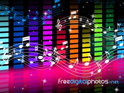 Music Background Means Rock Pop Or Classical Sounds
 Stock Image