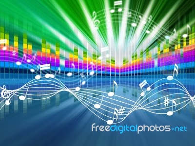 Music Background Means Soundwaves Tune And Singing
 Stock Image