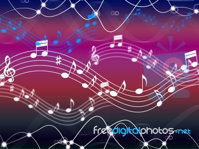 Music Background Shows Musical Song And Harmony
 Stock Image