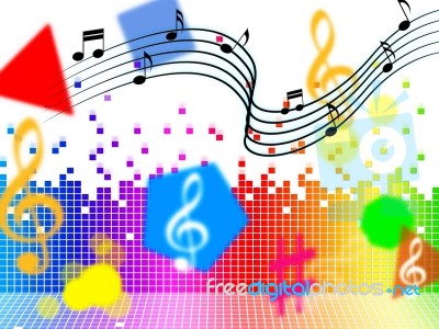 Music Background Shows Piece Melody Or Tune
 Stock Image