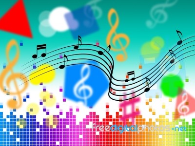 Music Background Shows Pop Classical Or Rock
 Stock Image