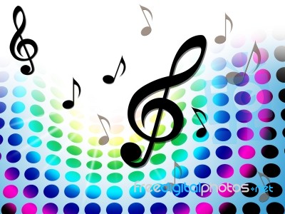 Music Background Shows Treble Clef And Composer Stock Image