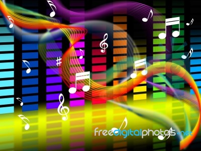 Music Background Shows Tune Jazz Or Classical
 Stock Image