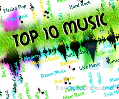 Music Charts Indicates Sound Track And Melodies Stock Image