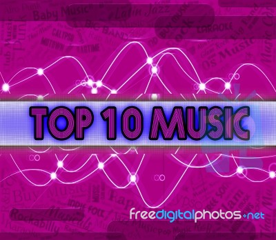 Music Charts Shows Sound Tracks And Harmony Stock Image