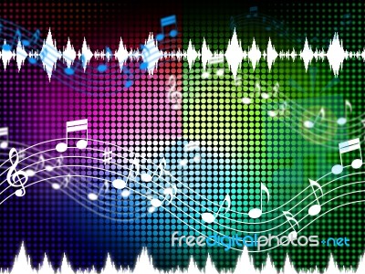 Music Color Background Shows Sounds Harmony And Singing
 Stock Image