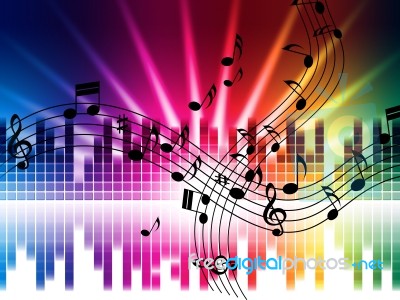 Music Colors Background Means Singing Playing Or Disco
 Stock Image