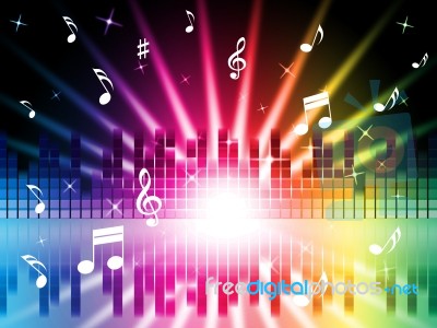 Music Colors Background Shows Instruments Songs And Frequencies
… Stock Image