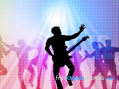 Music Concert Represents Live Event And Broadway Stock Image