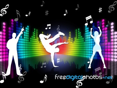 Music Dancing Represents Sound Track And Dance Stock Image