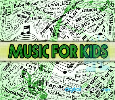 Music For Kids Represents Sound Tracks And Acoustic Stock Image