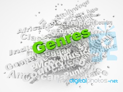 Music Genre In Text Graphics Stock Image