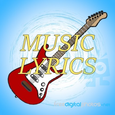 Music Lyrics Indicates Sound Tracks And Audio Stock Image