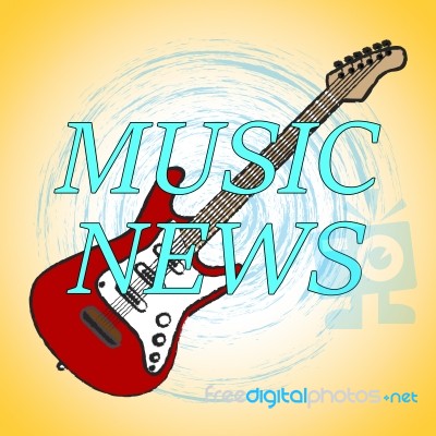 Music News Means Sound Track And Audio Stock Image