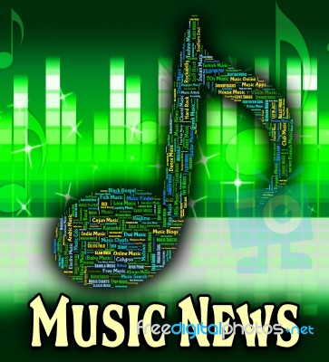 Music News Represents Sound Tracks And Article Stock Image