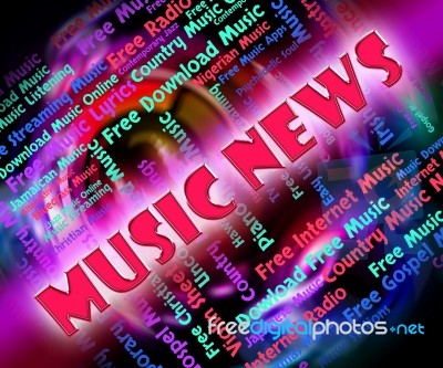 Music News Shows Sound Track And Article Stock Image