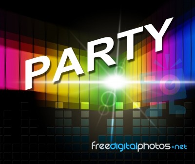 Music Party Shows Sound Track And Celebrations Stock Image