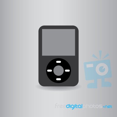 Music Player Flat Icon   Illustration  Stock Image