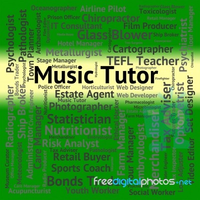 Music Tutor Meaning Audio Acoustic And Track Stock Image