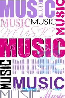 Music Typography Stock Image