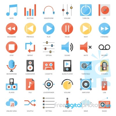 Music User Interface Stock Image