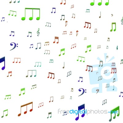 Musical Notes Shows Music Audio Sound Or Entertainment Stock Image