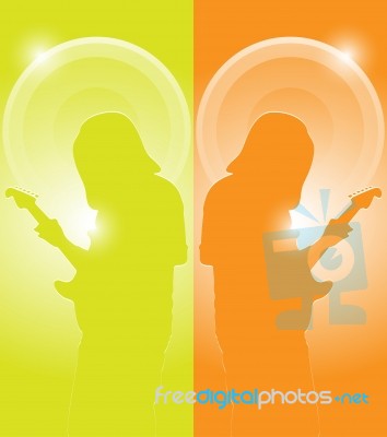 Musician With Guitar Stock Image