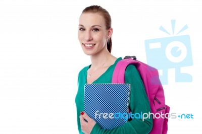 My First Day At Collage Stock Photo