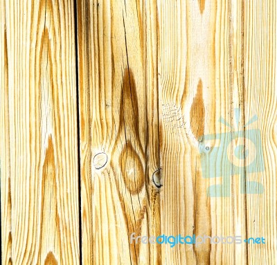 Nail Dirty Stripped Paint In The Brown Wood Door And Rusty Yello… Stock Photo